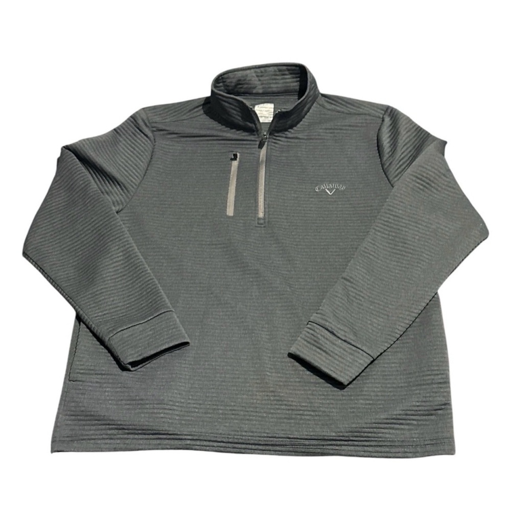 Callaway Men's Gray Quarter Zip Pullover Long Sleeve Golf Top M